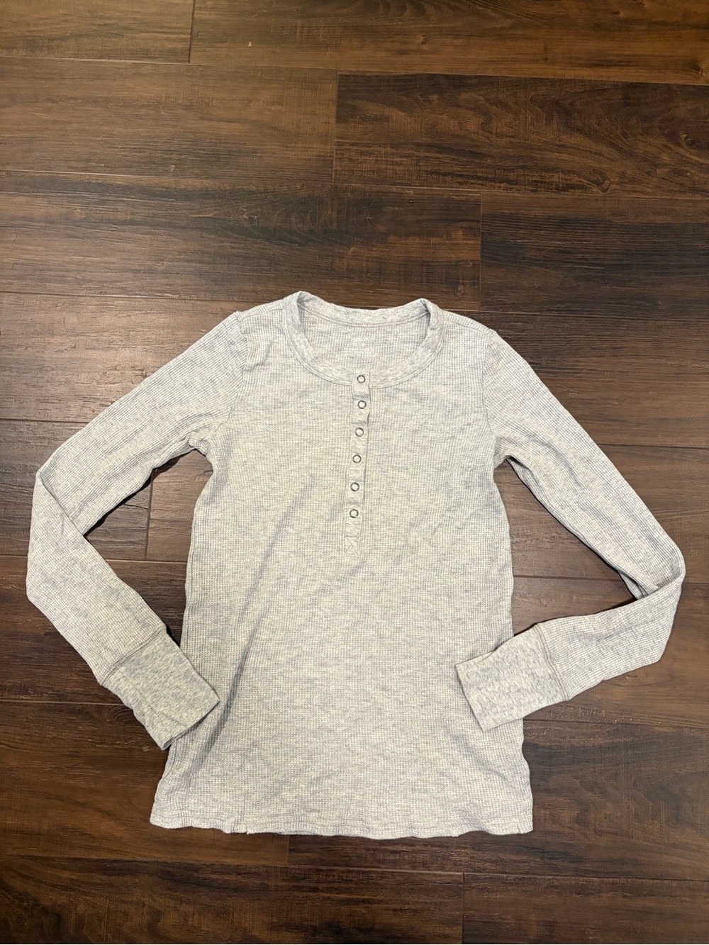 Aerie Women’s XS Gray Waffle Knit Top Soft Comfortable Casual